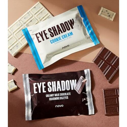 Chocolate Silky Eyeshadow Palette Fine Powdery Soft Waxy Silky Waterproof and Sweat-proof and Non-tipping Six-color Eye Shadow