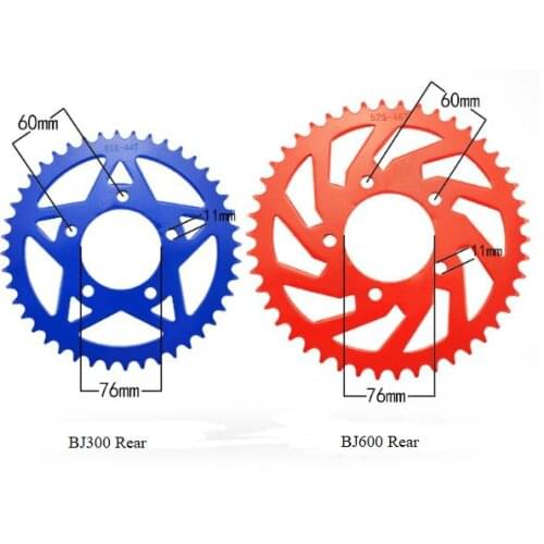 For Qianjiang Benelli BJ300 BJ600 GS wheel gear Motorcycle Front & Rear Sprocket geartransmission 525 Chain Sprockets