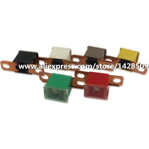 5 Pcs 40A 50A 60A 70A 80A 120A Fuse Box Automotive Rectangle Fuse For Excavator Truck Excavator Nissan Sunny Paladin