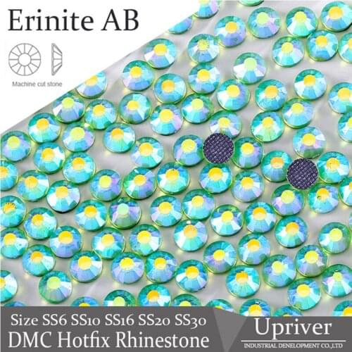 Upriver Erinite AB DIY Design Accessories Loose Glitter Stones DMC Hotfix Rhinestones