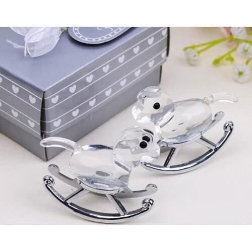 Crystal Trojan Clear Crystal Baby Christening Gift Birthday Souvenir With Ribbon Gift Box F20172924