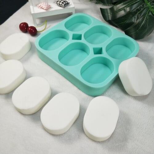 Silicone Mold Liquid Silicone Soap Molds Gypsum Chocolate Candle Mold Soap Making Clay Resin PR455 PRZY Six Holes Moulds