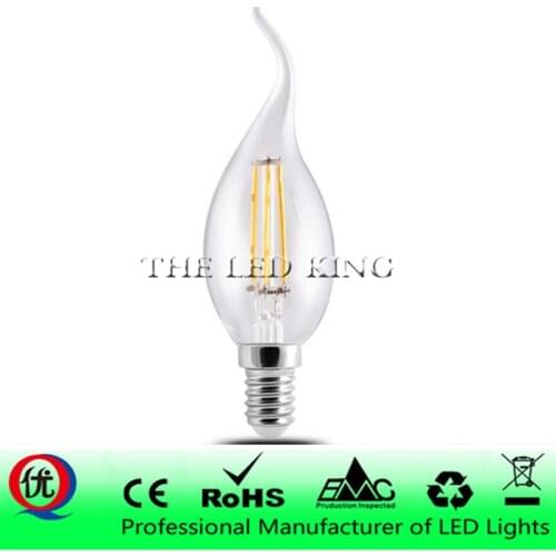 LED Candle Bulb E14 Vintage C35 Filament Light Bulb E27 LED Edison Globe Lamp 220V A60 Glass 2W 4W 6W 8W 12W DIMMABLE