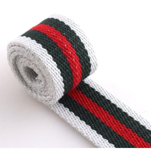 Stripe webbing 1 1/2 inches Canvas fabric webbing Purse Leash Straps for Key Fobs, Tape Bag Straps Belt bag Accessories