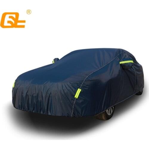 Universal Full Car Cover Dark Blue Outdoor Snow Ice Dust Sun UV Shade Cover Auto Exterior Accessories fit suv sedan hatchback
