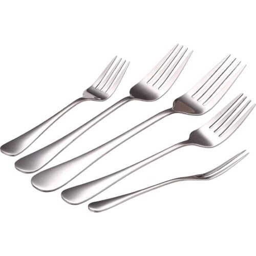 Buffet Serving Fork Stainless Steel Flatware For Dessert Food Fruit Dinnerware Tableware Kitchen Utensil Cutlery Home Dishes