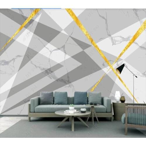 Custom papel parede light luxury marble geometric pattern for living room bedroom sofa background wall decoration wallpaper