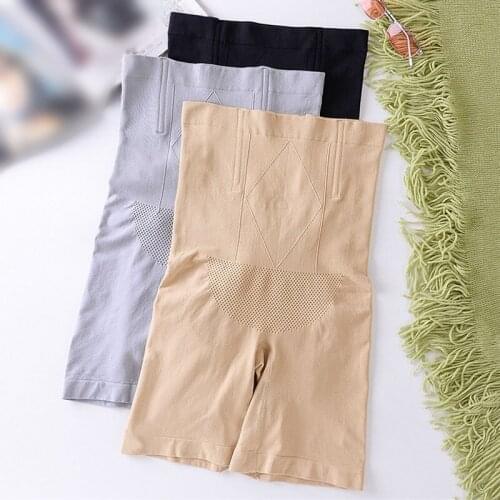 Women High Waist Slimming Body Shapers Seamless Tummy Underwear Anti Emptied Boyshorts Plus Size