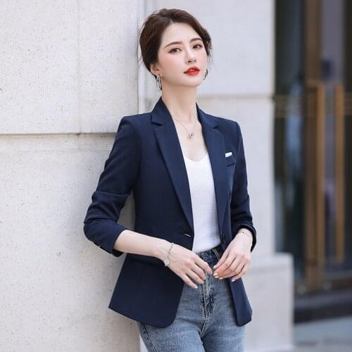 2021 New Fashion Suit Blazer For Women Business Work Outwear Office Lady Jacket Long Sleeve Coat Female Autumn Spring Plus Size
