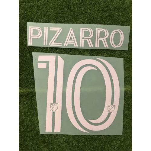 #10 PIZARRO Nameset Name Number Heat Transfer Iron ON Soccer Badge Printing