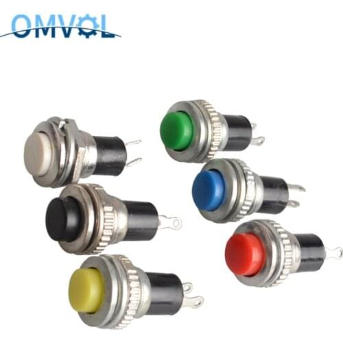 10PCS 10mm Self-Recovery Spring Return Small Push Button Switch Momentary Automatic Reset Button