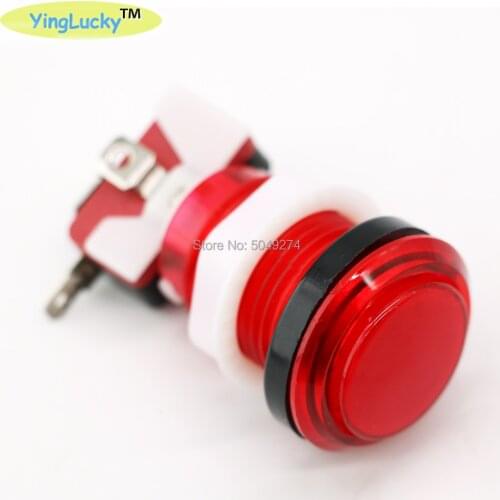 10pcs 33mm Arcade LED push button with microswitch arcade diy kit arcade machine parts replacement button member doll cion game