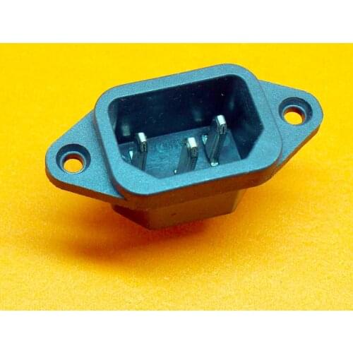 1X New Hot Selling Black 3 Pins IEC320 C14 Inlet Power Plug Socket AC 250V 10A