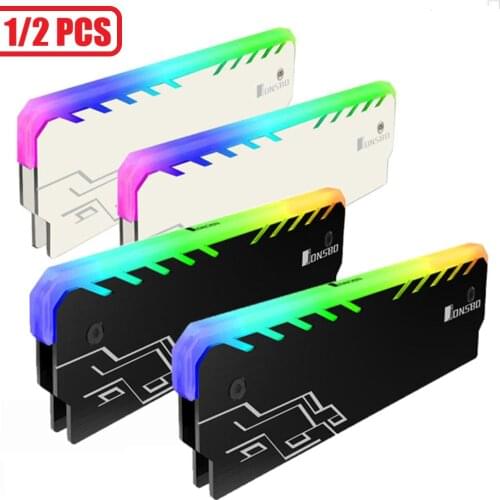 JONSBO 2Pcs Memory RAM RGB Cooler Heat Sink Cooling Vest Fin Radiation Dissipate For DIY PC Game Overclocking MOD DDR DDR3 DDR4