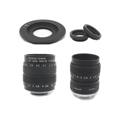 2 in 1 CCTV 25mm f1.4/35mm F1.7 TV Movie lens+C Mount for Olympus Micro m4/3 EP6 EPL7 EPL6 EPL5 EPM3 EPM2 EP3 EPL3 EPM1 EP2 EP1