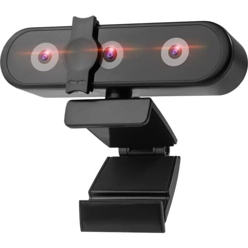 2K PC Webcam with Microphone Desktop Computer USB Camera with Privacy Cover