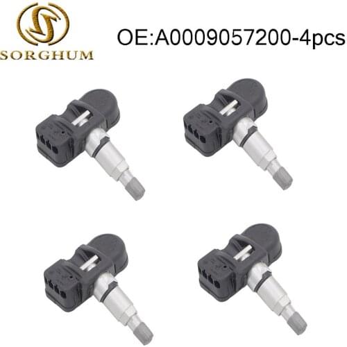 4pcs TPMS Tire Pressure Sensor OE# A0009057200 for 2007-2014 Mercedes-Benz C250 C300 C350 CL550 E250 E400 Smart Fortwo