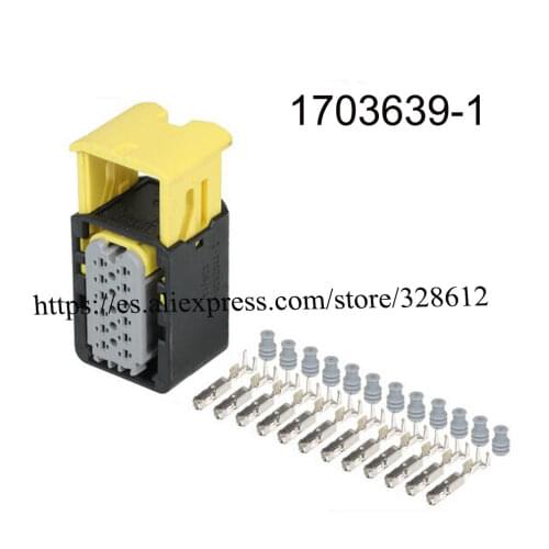 50pcs 1418479-1 1703639-1 141843-1 male connector 12P female connector 1564514-1 car Terminal connector Plugs sockets seal