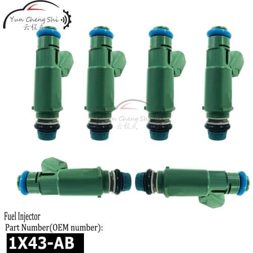 6 Pcs/ lot High Performance Fuel Injector Nozzle For Jaguar 2001-2008 X-Type 2.5 3.0 V-6 1X43-AB 1X43AB 1X43 AB 4.5