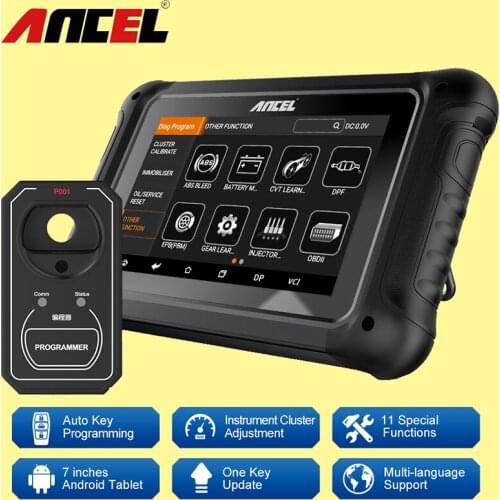 ANCEL DP500 OBD2 Car Key Programmer IMMO Cluster Calibration Oil Reset CVT EPB ABS DPF Diagnostic Scanner Tool Multilingual