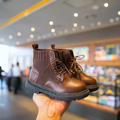 Fashion girl boots boy Martin boots children warm Martin shoes children ankle boots rubber sole size 26-36 new