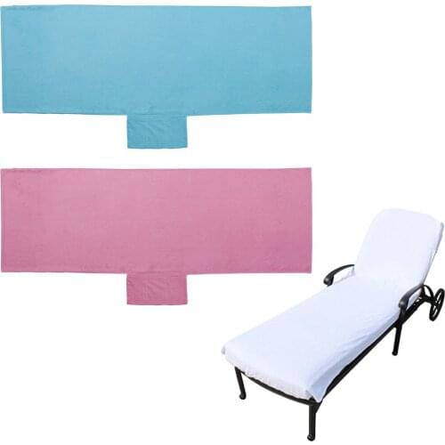 Beach Chair Towel Cover Absorbent Chaise Lounge Chair Cover for Pool Sun Lounger Beach Easy to Carry 85 x 29 inch