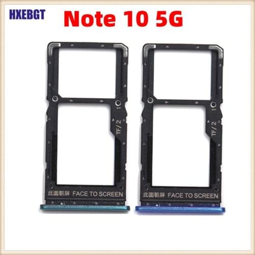 For Xiaomi Redmi Note 10 5G New Sim Card Tray SD Memory Card Slot Holder Adapter Smartphone Repair Parts