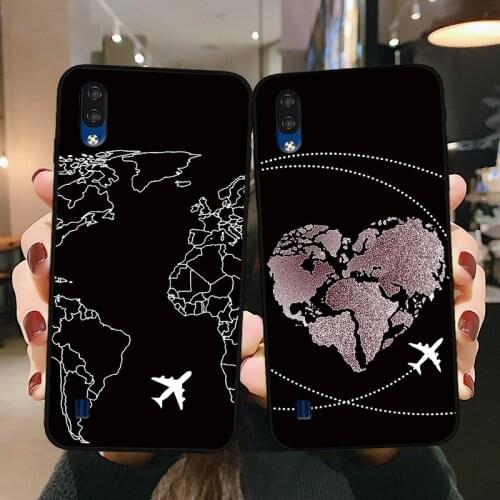For ZTE Blade A5 2020 Case 6.09" World Map Travel Silicone Soft TPU Phone Case for ZTE A3 2020 Back Cover for ZTE Blade A7 2020