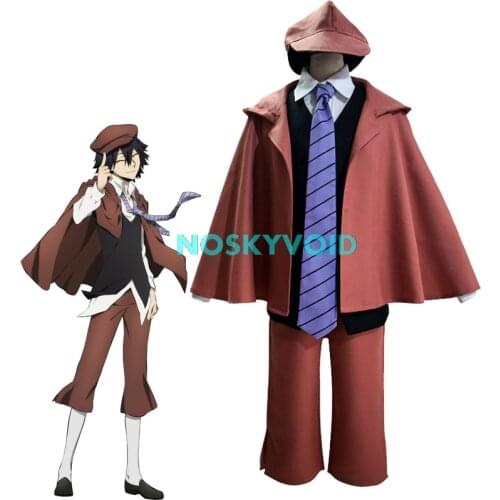 Edogawa Rampo Cosplay Costumes Bungo Stray Dogs Detective Uniform Suits Halloween Carnival Unisex Uniforms Set