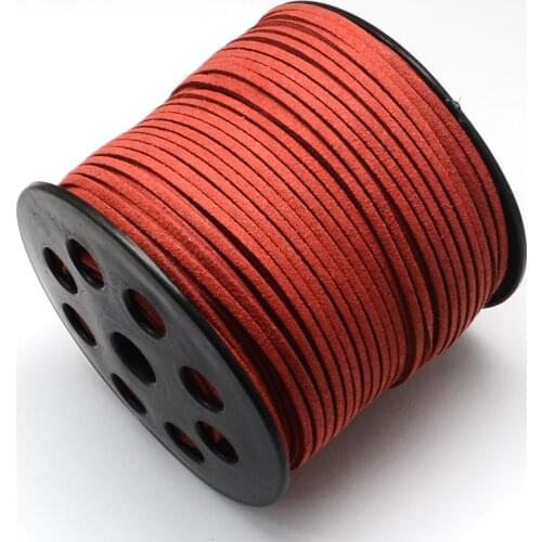 Environmental Faux Suede Cord for jewelry making DIY Bracelet Necklace Jewelry Thread & Cord 3.0x1.4mm; about 90m/roll F60