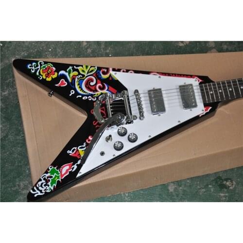 Stock classic jazz 6-string electric guitar, special decal body, jazz large double rocking bridge, payment direct delivery