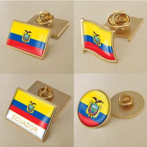 Coat of Arms of Ecuador/Ecuadorian Flag National Emblem Brooch/Badges/Lapel Pins