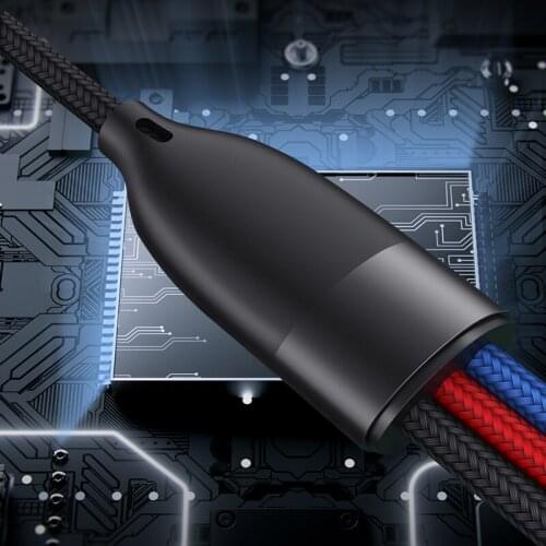 3 in 1 5A Fast Charging Data Cable Line Type-C Android USB For iPhone 12 11 Samsung A51 Huawei P30 Charging Cable Accessories
