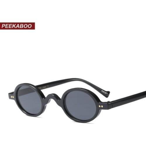 Peekaboo tiny sunglasses women round black 2018 summer pink blue leopard small round sun glasses for men vintage uv400