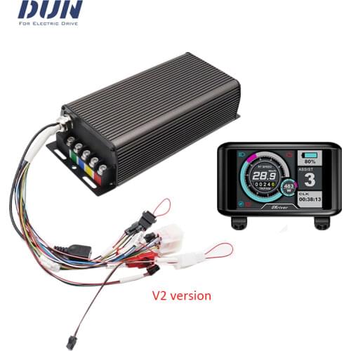 Sabvoton SVMC72200 V2 5KW 200A 48V 60V 72V Powerful Electric Ebike Motorcycle Controller with UKC1 Meter for QS Spoke Motor