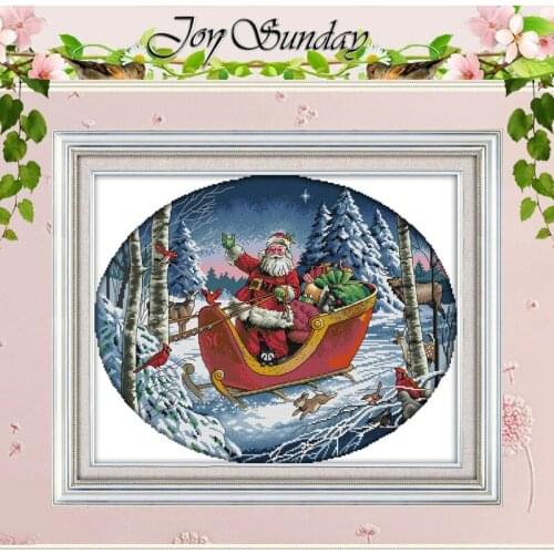 Santa Claus Patterns Counted Cross Stitch 11CT 14CT Cross Stitch Set Wholesale Cross-stitch Kit Embroidery Needlework