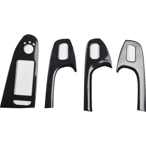 Carbon Fiber Printed Interior Shift Knob Cover Gear Panel Drink Holder Moulding Trim for Audi A5 2008 2009 2010 2011 2012 -2016