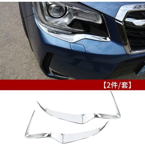 For Subaru Forester 2013-2019 ABS chrome headlight trim headlight eyebrow headlight decorative bright strip Car Accessories