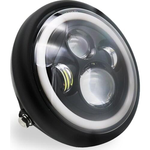 NIC-LIGHT Round LED Headlight Motorcycle 7 Inch Projector Head Light For Harley Davidson Motorcycles With Bracket Housing Shell