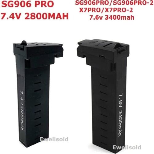 Original Drone Accessories parts for SG906 PRO/SG906 PRO 2/X193/X7PRO 2 Spare Battery 7.4V 2800mAh 7.6V 3400mAh LIPO Battery