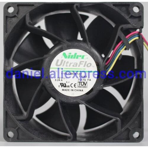 Original Nidec V92E12BUA7-07 9038 12VPWM temperature control gale volume violent cooling fan