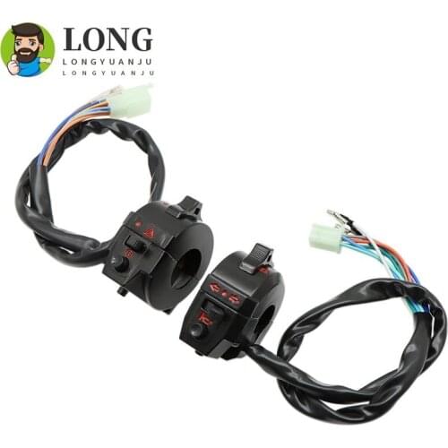 7/8' 22mm Handlebar Motorcycle Switches Left Right 12V Motorbike Handlebar Switch for Headlight Horn Turn Signal Start Kill