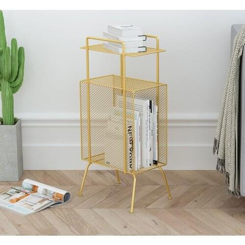 Living room shelf sofa shelf simple floor narrow decorative rack Nordic iron creative storage rack