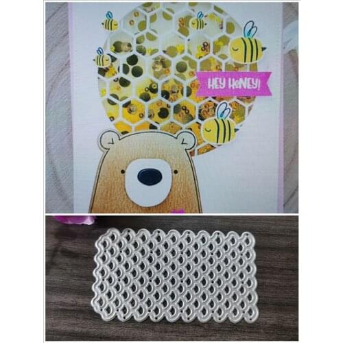 Honeycomb Fish scale hollow Metal Cutting Dies Scrapbooking New Craft Album Stamps Embossing For Card Making Stencil Frame