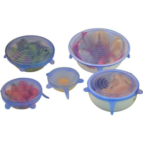 Stretchable Silicone Stretch Lids Cover Food Silicone Kitchen Picnic Outdoor Reusable Multi-Purpose Convenient Pan Pot Lid Knob