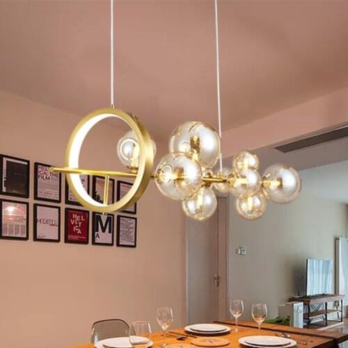 Postmodern replica chandelier Golden Black White chandelier bubbles design For hallway Dinning Room country style lamp