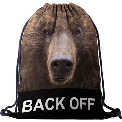 Bags Tiger backpack drawstring drawstring fashion 3D printing travel softback men bags unisex Womens shoulder bag knapsack new