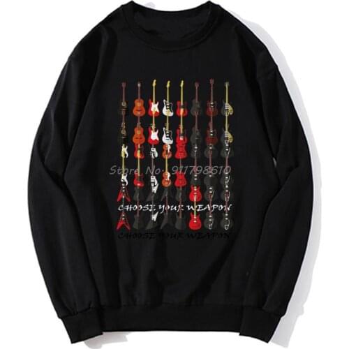 Funny Guitar Electric Acoustic Bass Strings Guitarist Hoodie O-Neck Men Spring Autumn Sweater Streetwear Harajuku