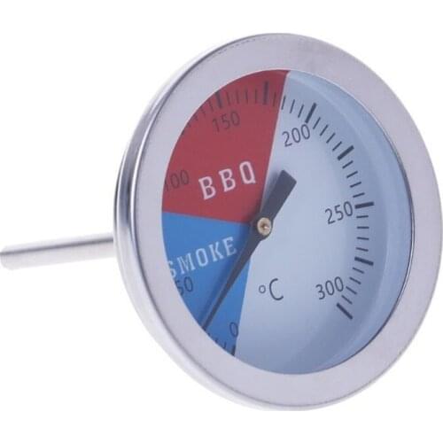 Stainless Steel Barbecue 300 Degrees Thermometer Bbq Smoke Grill Oven Temperature Gauge Outdoor Camp Tool
