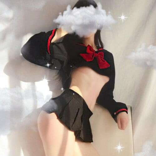 Cute Lolita Students Japanese School Uniforms Girls Cute Sailor JK Uniform Long Sleeve Top Pleated Skirt Cosplay Costumes